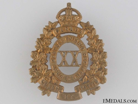 20th Infantry Battalion Officers Cap Badge Obverse