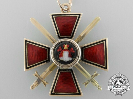 Order of Saint Vladimir IV Class Badge (Military Division 1900's) Obverse