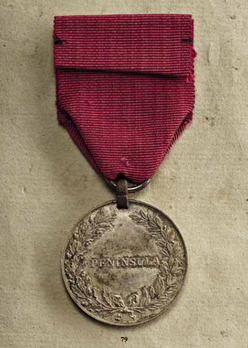 Peninsula Medal for Officers, Type II (by F. Streuber) Reverse