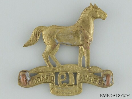 19th Alberta Dragoons Officers Cap Badge Reverse