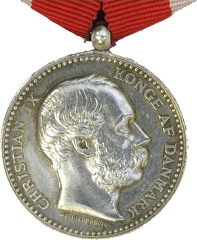 King Christian IX's Memorial Medal in Silver Obverse