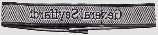 Waffen-SS General Seyffardt Cuff Title Reverse