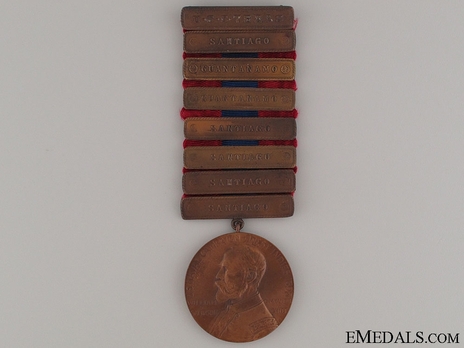 West Indies Campaign Medal (for U.S.S. Texas, with 7 clasps) Obverse