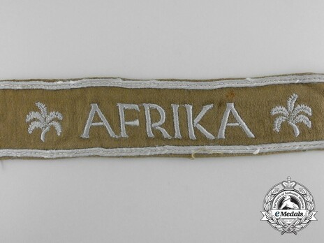 Afrikakorps Wehrmacht 'Afrika' Cuff Title Obverse Detail