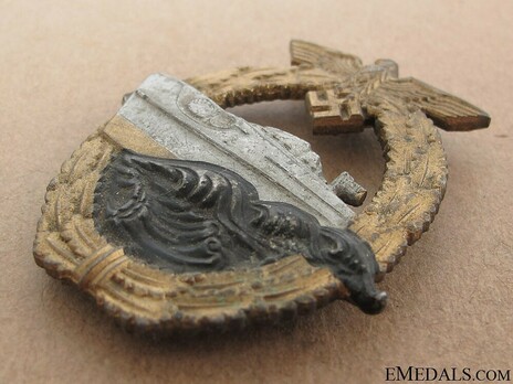 E-Boat War Badge, Type II, by Unknown Maker: AS in Triangle Obverse