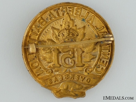 151st Infantry Battalion Officers Cap Badge Reverse