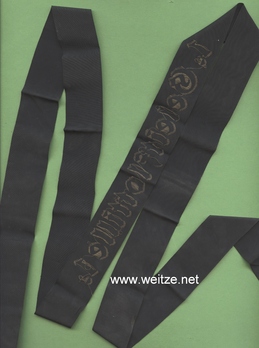 Kriegsmarine 1. Geleitflottille Cap Tally Ribbon Reverse