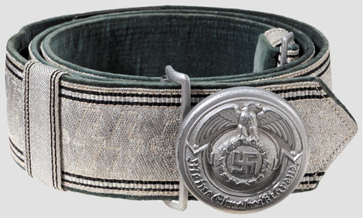 Allgemeine SS Officer Brocade Belt Strap Obverse