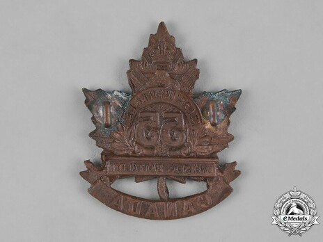 55th Infantry Battalion Other Ranks Cap Badge Reverse