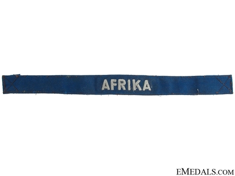 Afrikakorps Luftwaffe Officer's 'Afrika' Cuff Title Obverse
