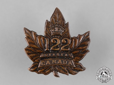 122nd Infantry Battalion Other Ranks Cap Badge (Pointed) Obverse