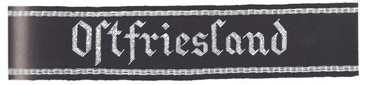 SS-TV Ostfriesland Guard Unit Cuff Title Obverse