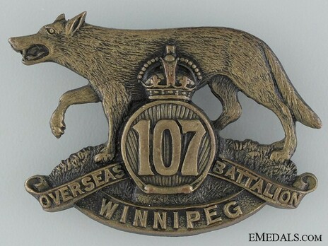 107th Infantry Battalion Other Ranks Cap Badge Obverse