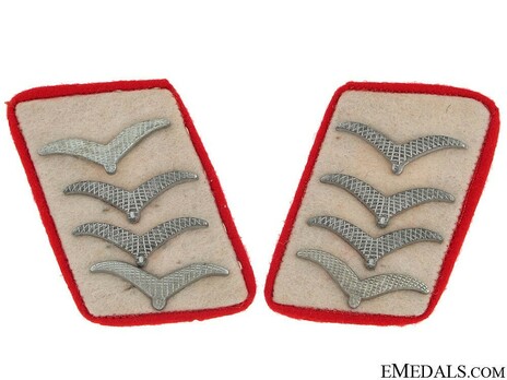 Luftwaffe Regiment "HG" Anti-Aircraft/Artillery Stabsgefreiter/Hauptgefreiter Collar Tabs Obverse