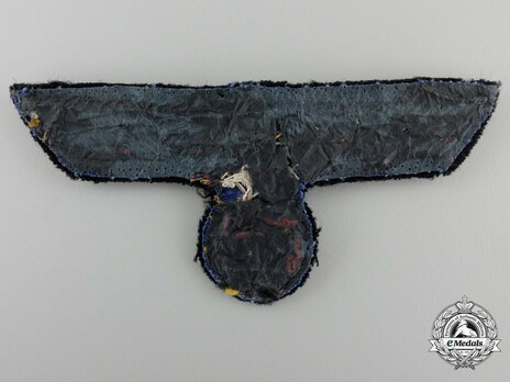 Kriegsmarine Blue Uniform Embroidered Breast Eagle (Hand-Embroidered) Reverse