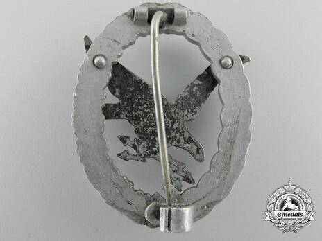 Radio Operator & Air Gunner Badge, by Assmann (in aluminum) Reverse