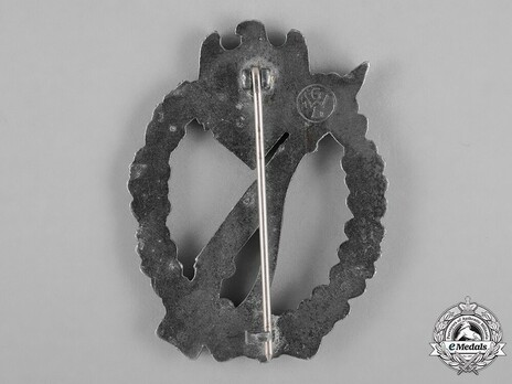 Infantry Assault Badge, by Gebrüder Wegerhoff (in silver) Reverse