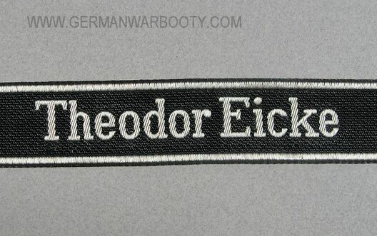 Waffen-SS Theodor Eicke NCO/EM's Cuff Title Obverse