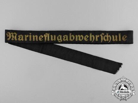 Kriegsmarine Marineflugabwehrschule Cap Tally Ribbon Obverse