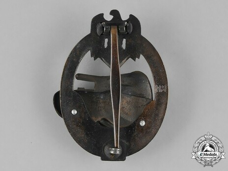 Panzer Assault Badge, "25", in Bronze (by J. Feix) Reverse