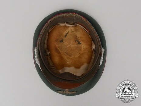 German Army Smoke & Chemical Officer's Visor Cap Interior