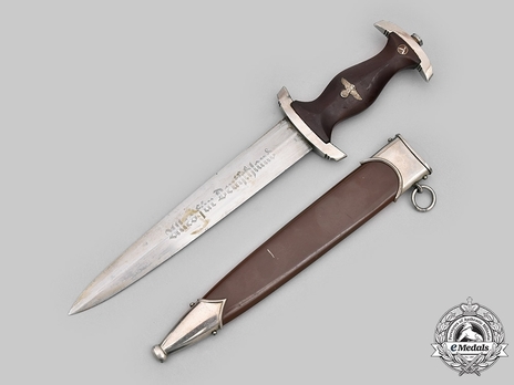 SA Standard Service Dagger by Lauterjung (Puma; RZM marked) Obverse with Scabbard