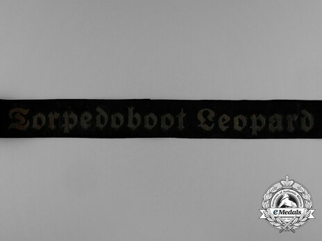 Kriegsmarine Torpedoboot Leopard Cap Tally Ribbon Obverse