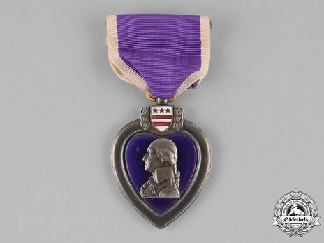 Purple Heart (in silver, privately engraved) Obverse