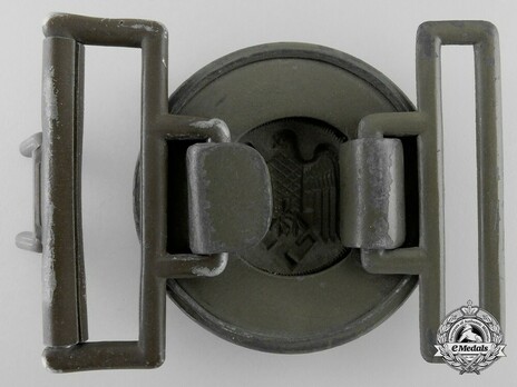 German Army Officer's Tropical Dress Belt Buckle Reverse