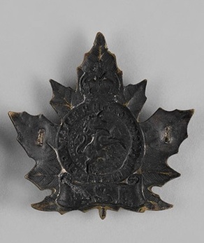 124th Infantry Battalion Other Ranks Cap Badge Reverse