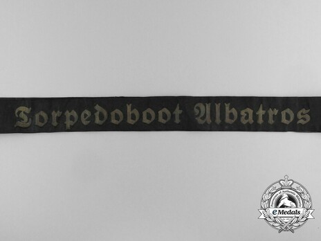 Kriegsmarine Torpedoboot Albatros Cap Tally Ribbon Obverse