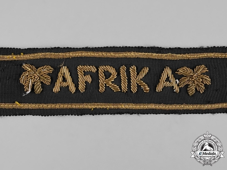 Afrikakorps Kriegsmarine 'Afrika' Cuff Title Obverse Detail