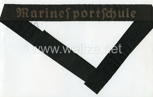 Kriegsmarine Marinesportschule Cap Tally Ribbon Obverse