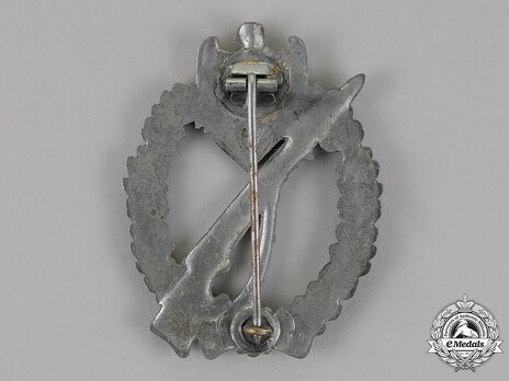 Infantry Assault Badge, by F. Zimmermann (in silver) Reverse