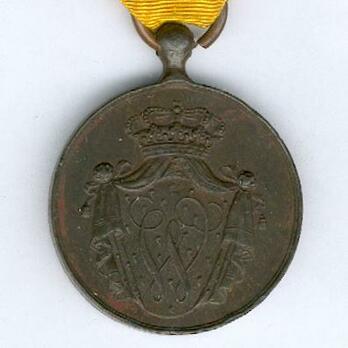 Bronze Medal (for 12 years, stamped "SIMON F.," 1825-1851) Obverse