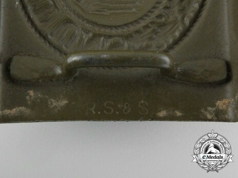 Afrikakorps Heer NCO/EM Belt Buckle Maker Mark