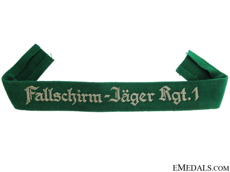 Luftwaffe Fallschirm-Jäger Rgt. 1 Cuff Title (EM version) Obverse