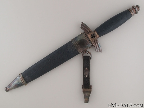 DLV Flyer's Knife by P. Weyersberg Reverse in Scabbard