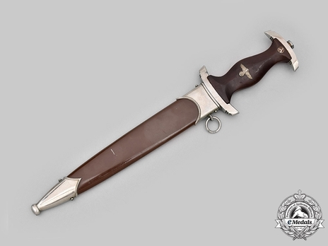 SA Standard Service Dagger by Lauterjung (Puma; RZM marked) Obverse in Scabbard