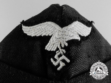 Luftwaffe NCO/EM Ranks Black Field Cap Eagle Detail