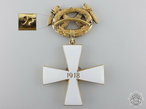 Order of the Cross of Liberty, Military Division, II Class Commander (1918) Reverse