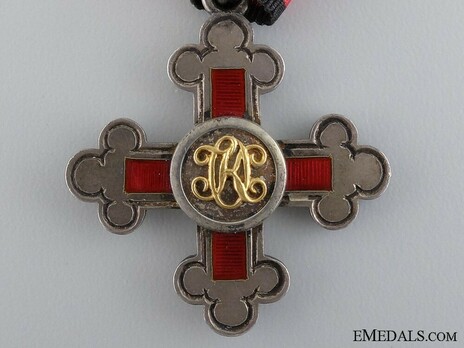 Order of Olga, Cross (in gold, for women) Obverse