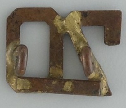 70th Infantry Battalion Other Ranks Shoulder Title Reverse