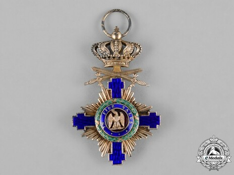 The Order of the Star of Romania, Type I, Military Division, Knight's Cross (peacetime) Obverse