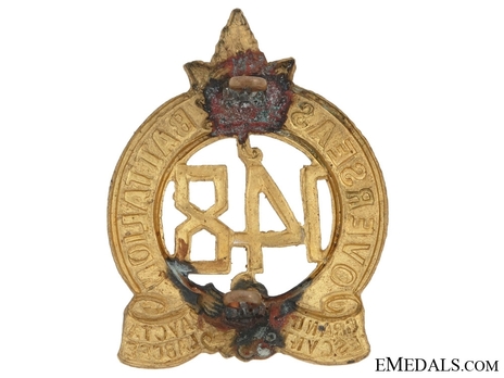 148th Infantry Battalion Officers Cap Badge Reverse