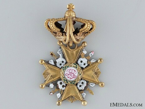 Order of Saint Stanislaus, III Class Cross (with crown and crowned eagles) Reverse