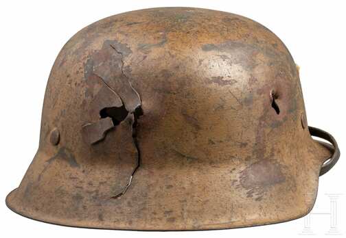 German Army Steel Helmet M42 (Painted Tropical Camouflage version) Back