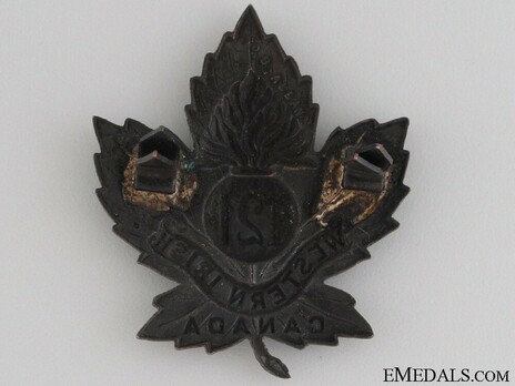 121st Infantry Battalion Officers Cap Badge Reverse