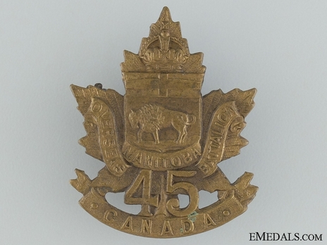 45th Infantry Battalion Other Ranks Cap Badge Obverse