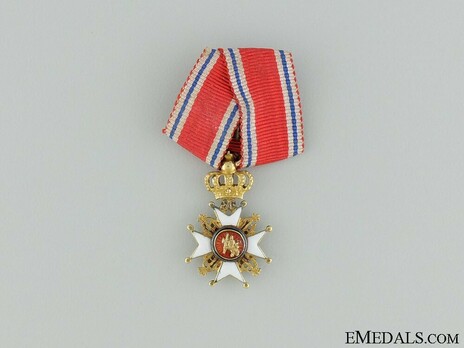 Miniature Order of St. Olav, Grand Cross, Civil Division (1847) Obverse